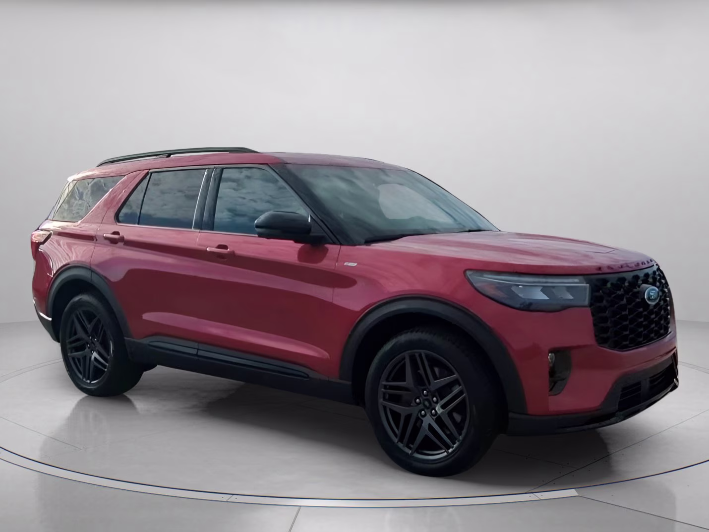 2026 Rapid Red Metallic Tinted Clearcoat Ford Explorer ST-Line RWD SUV
