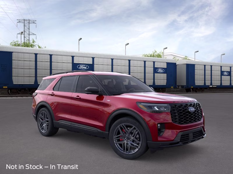 2026 Rapid Red Metallic Tinted Clearcoat Ford Explorer ST-Line RWD SUV