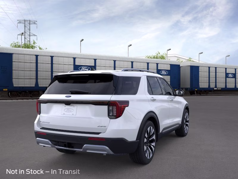 2026 Star White Metallic Tri-Coat Ford Explorer Platinum 4X4 SUV