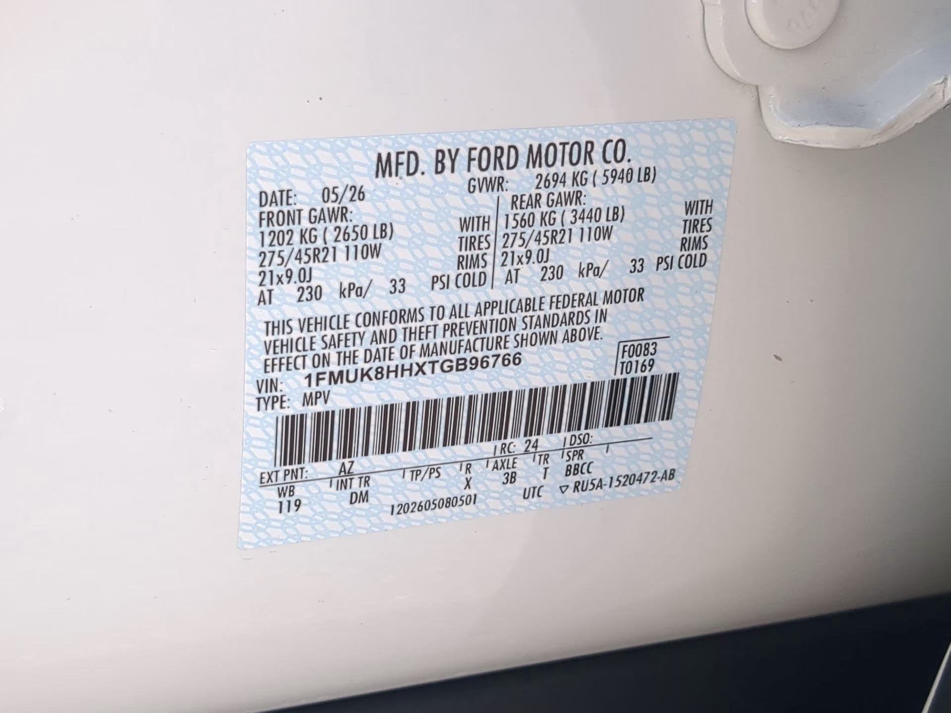 2026 Star White Metallic Tri-Coat Ford Explorer Platinum 4X4 SUV