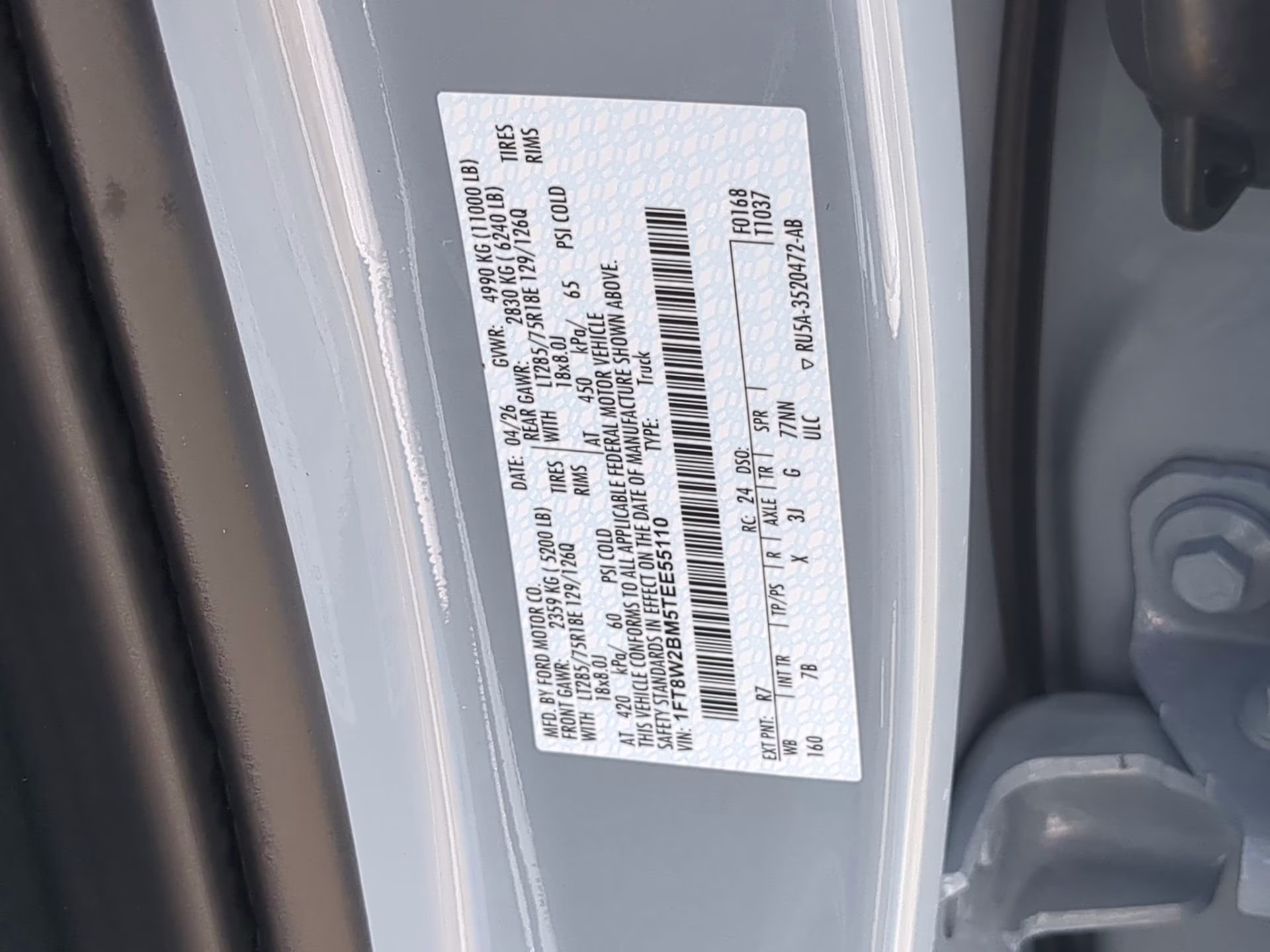 2026 Glacier Gray Metallic Tri-Coat Ford Super Duty F-250 SRW Platinum Crew Cab Pickup 4X4 Truck