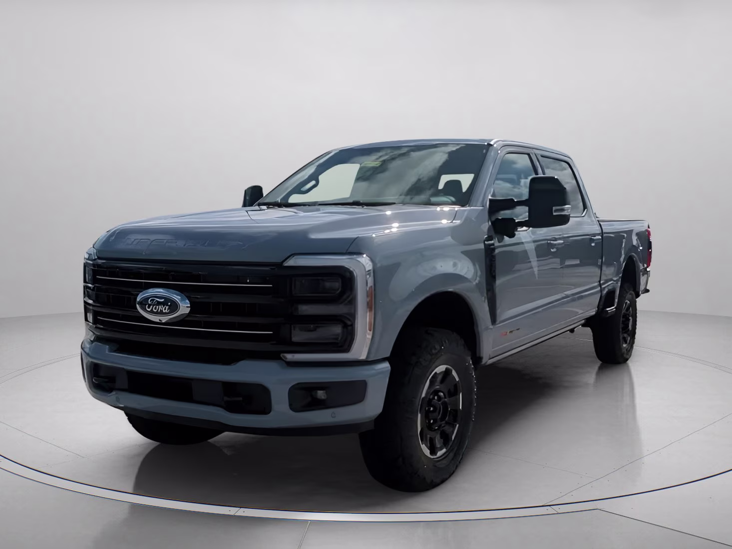 2026 Glacier Gray Metallic Tri-Coat Ford Super Duty F-250 SRW Platinum Crew Cab Pickup 4X4 Truck