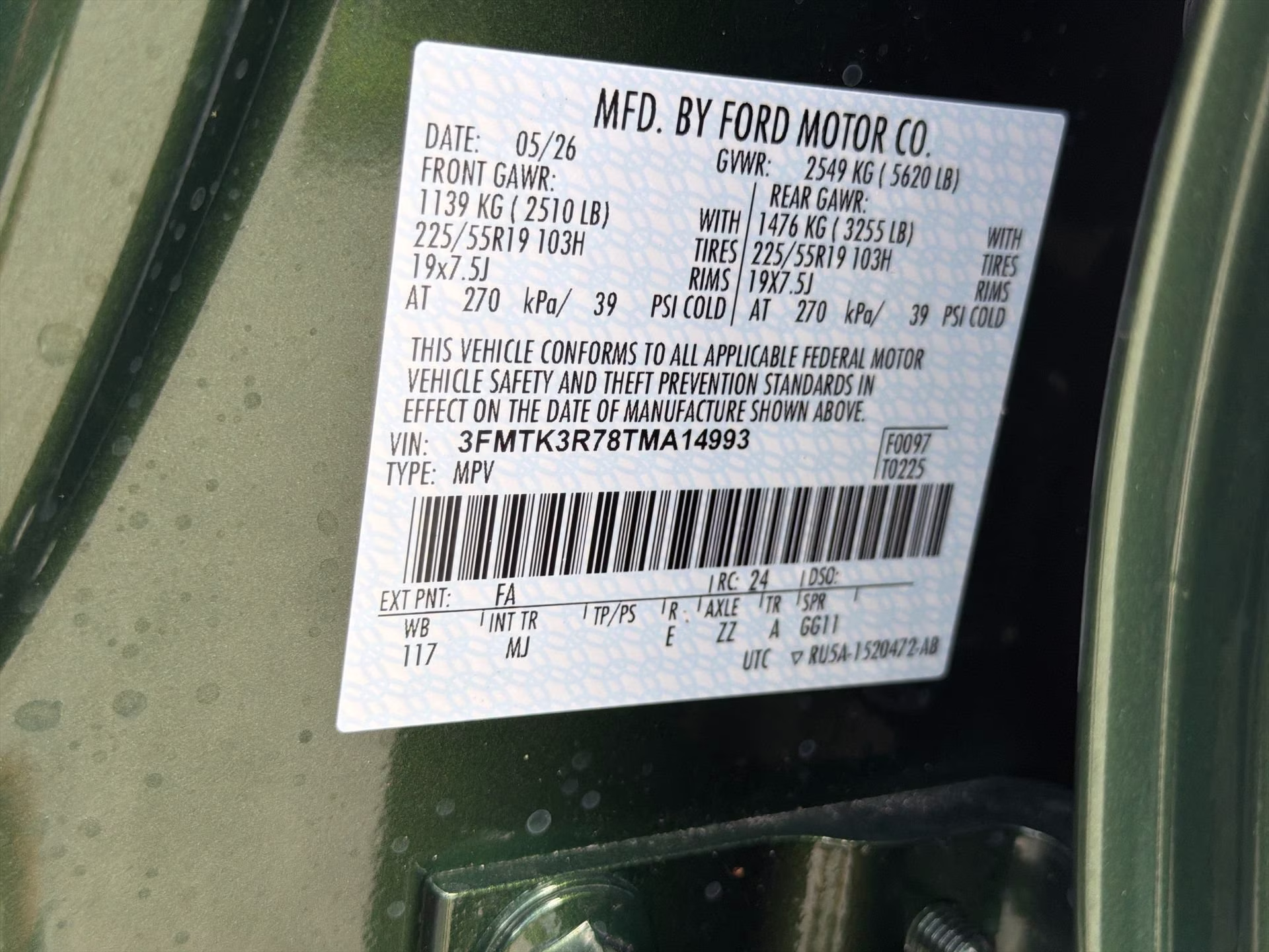 2026 Eruption Green Metallic Ford Mustang Mach-E Premium RWD SUV