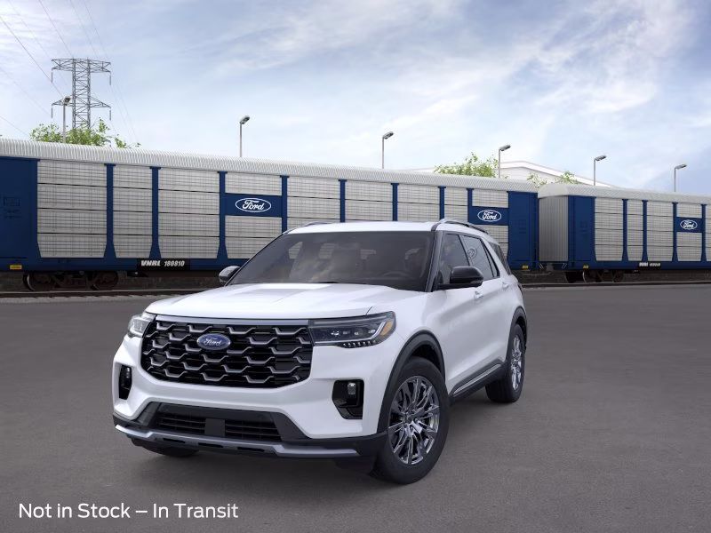 2026 Star White Metallic Tri-Coat Ford Explorer Platinum RWD SUV