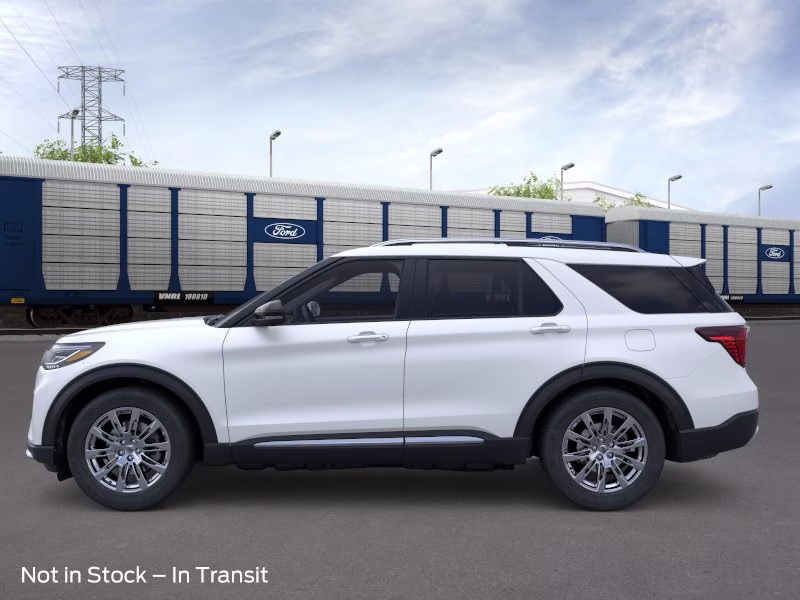 2026 Star White Metallic Tri-Coat Ford Explorer Platinum RWD SUV
