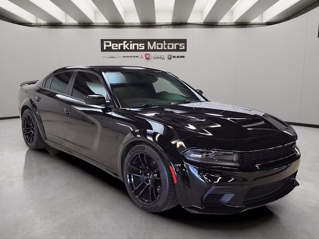 2022 Pitch Black Clearcoat Dodge Charger SRT Hellcat Widebody RWD Sedan