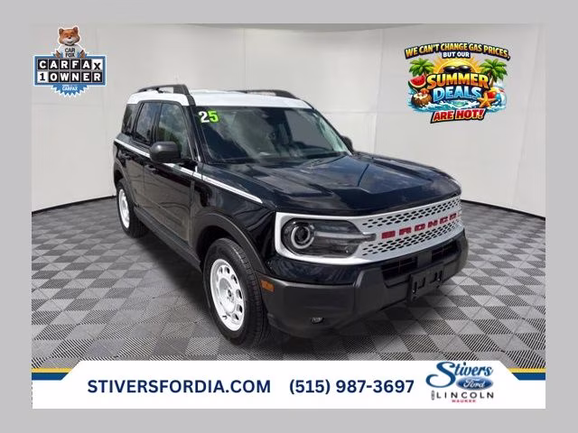 2025 Shadow Black Ford Bronco Sport Heritage 4X4 SUV