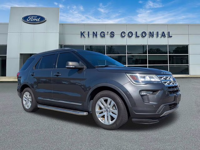 2019 Magnetic Metallic Ford Explorer XLT w/Leather, Nav, SYNC3, & Apple Car Play FWD SUV