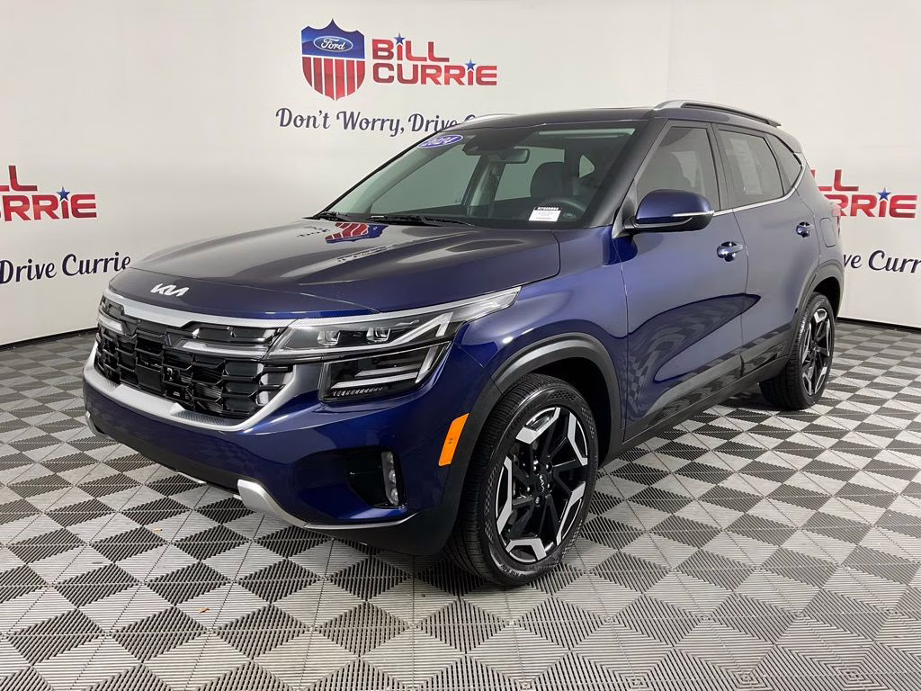 2024 Ocean Blue Kia Seltos SX AWD SUV