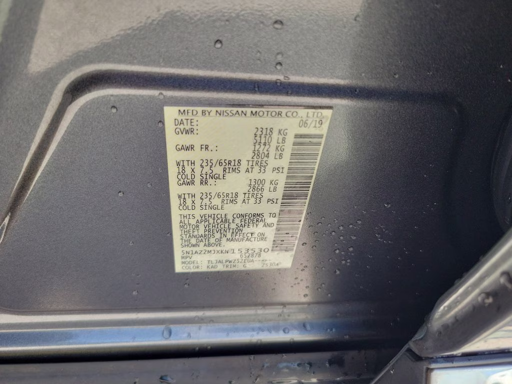 2019 Gun Metallic Nissan Murano S FWD SUV