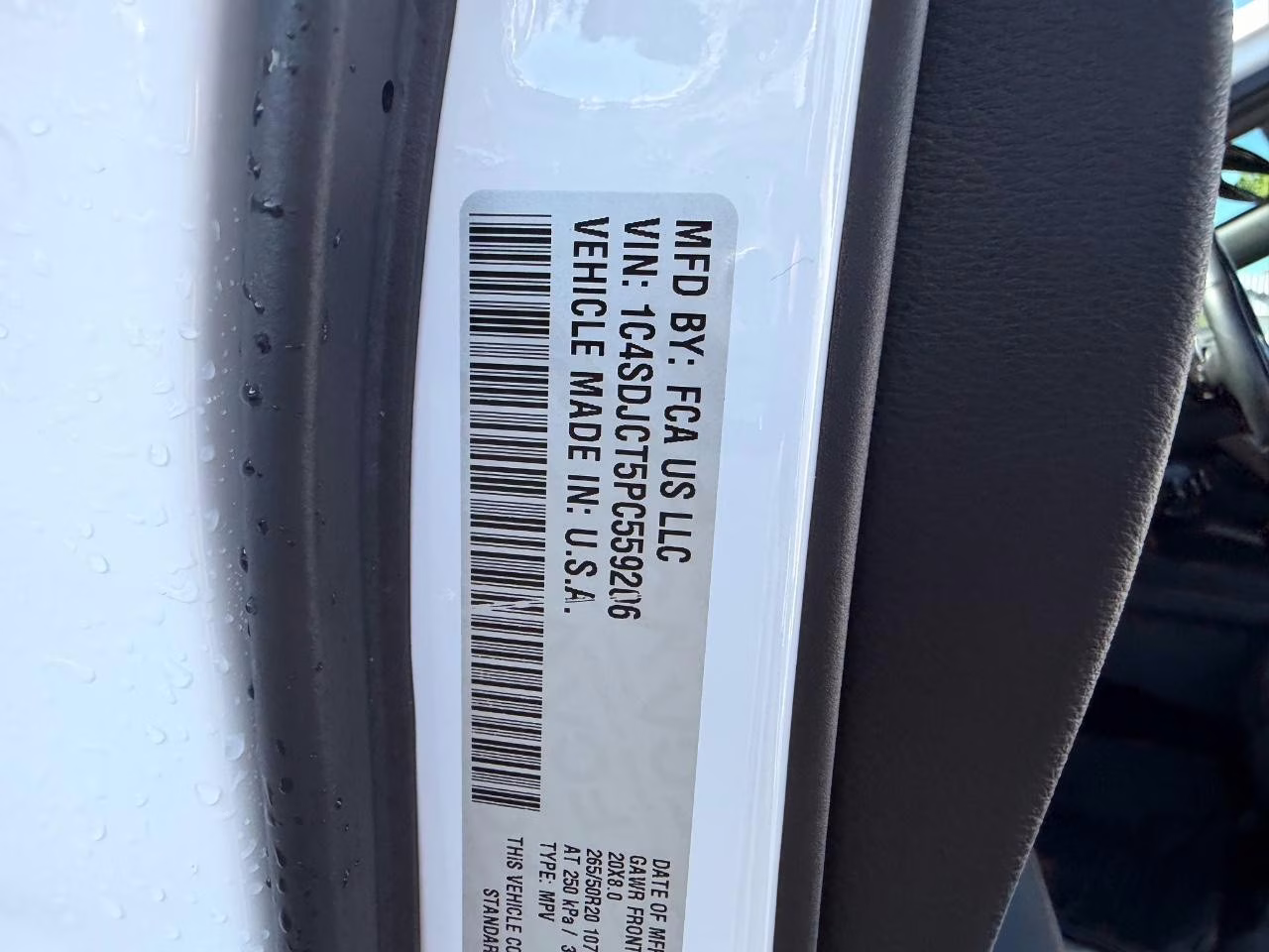 2023 White Knuckle Clearcoat Dodge Durango R/T Plus AWD SUV