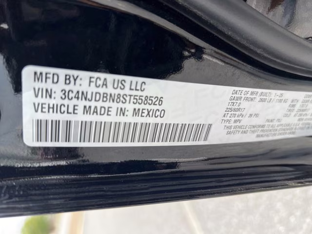 2025 Diamond Black Crystal Pearlcoat Jeep Compass Latitude 4X4 SUV