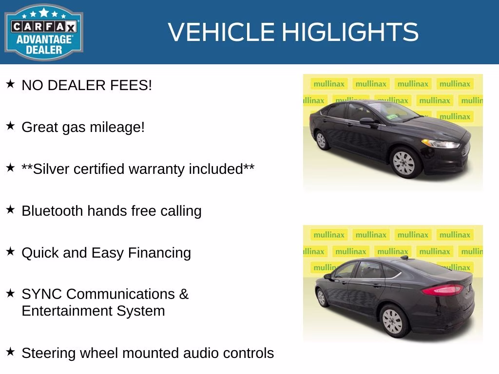 2014 Tuxedo Black Metallic Ford Fusion S FWD Sedan