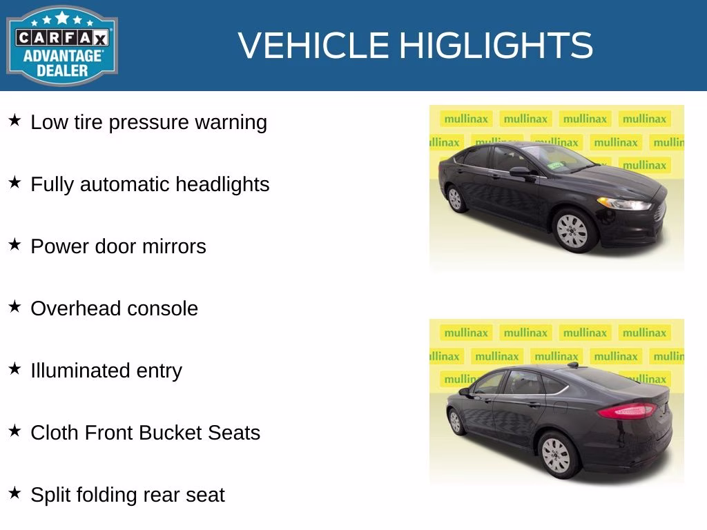 2014 Tuxedo Black Metallic Ford Fusion S FWD Sedan