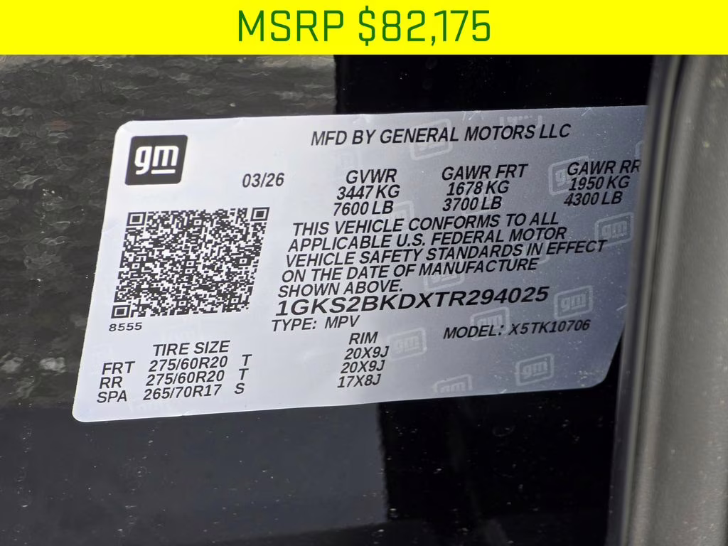 2026 Onyx Black GMC Yukon Elevation 4X4 SUV