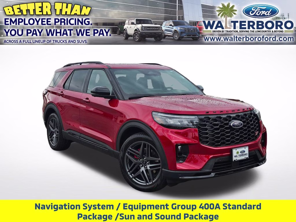 2026 Rapid Red Metallic Tinted Clearcoat Ford Explorer ST 4X4 SUV