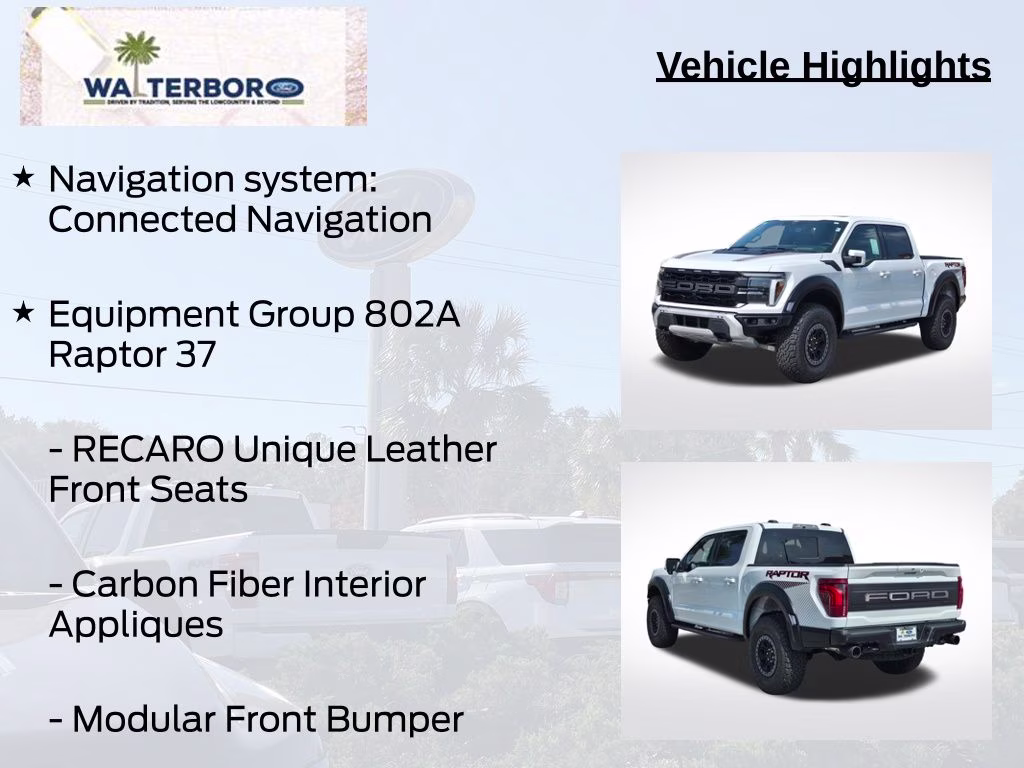 2026 Oxford White Ford F-150 Raptor 4X4 Truck