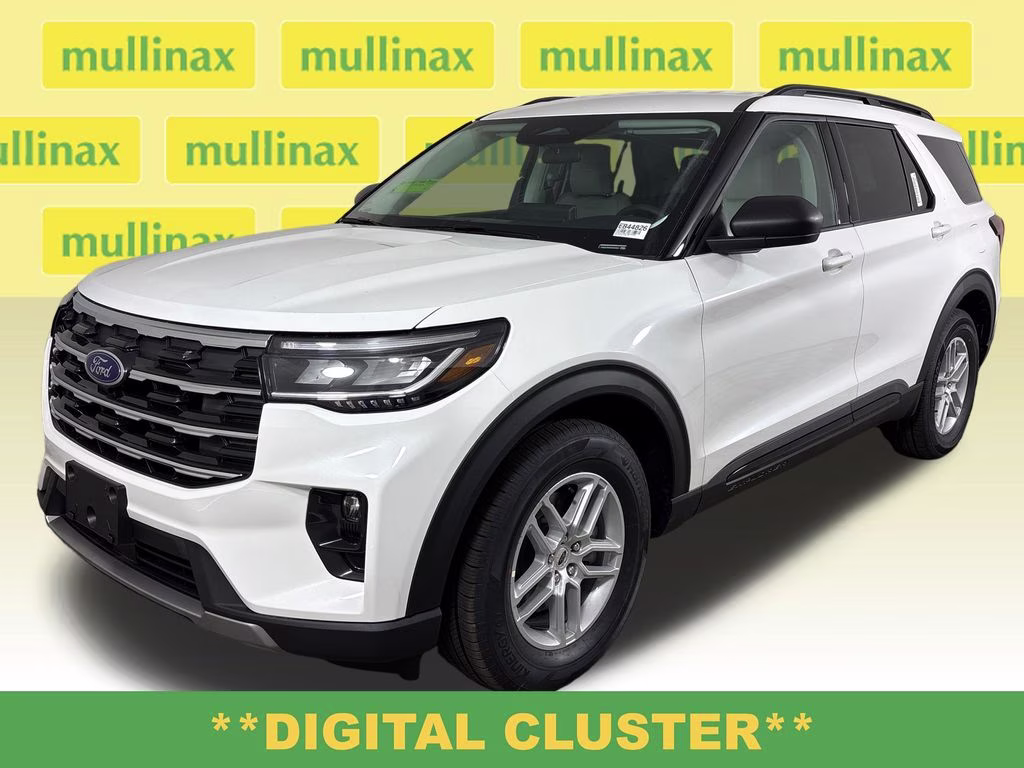 2026 Star White Metallic Tri-Coat Ford Explorer Active RWD SUV