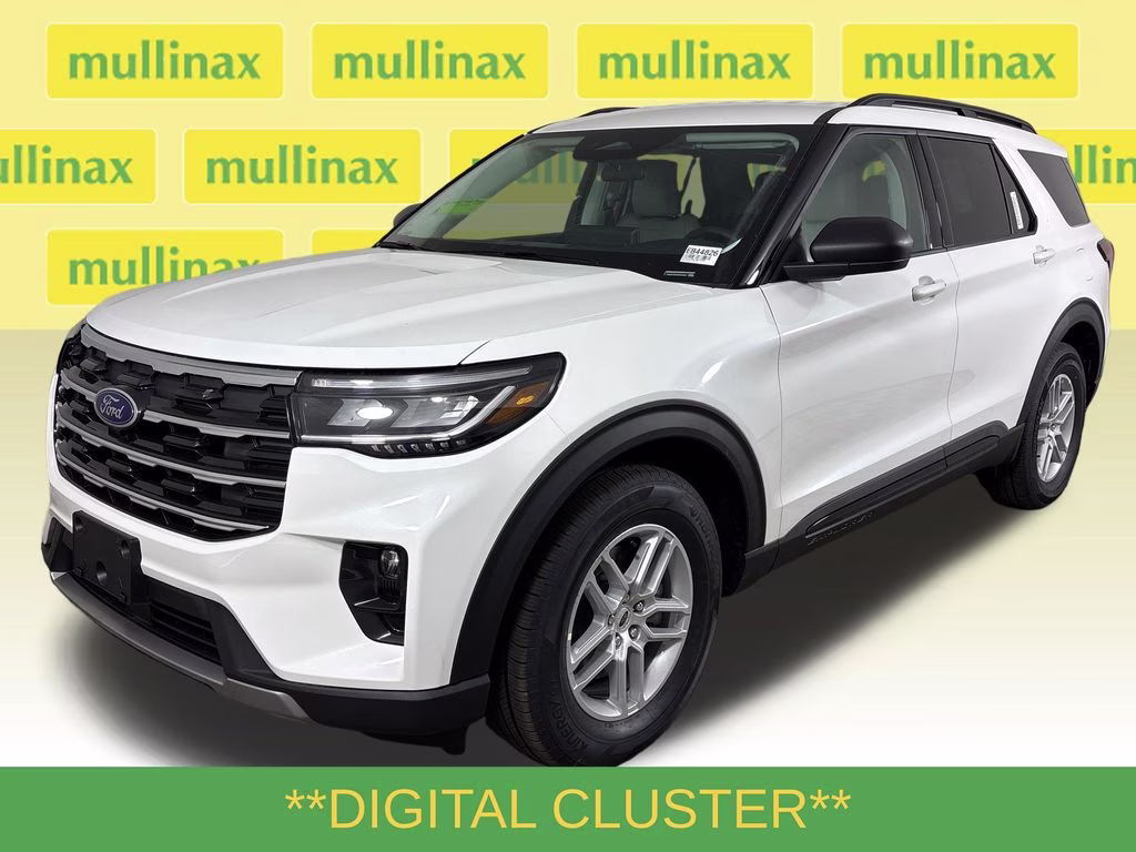 2026 Star White Metallic Tri-Coat Ford Explorer Active RWD SUV