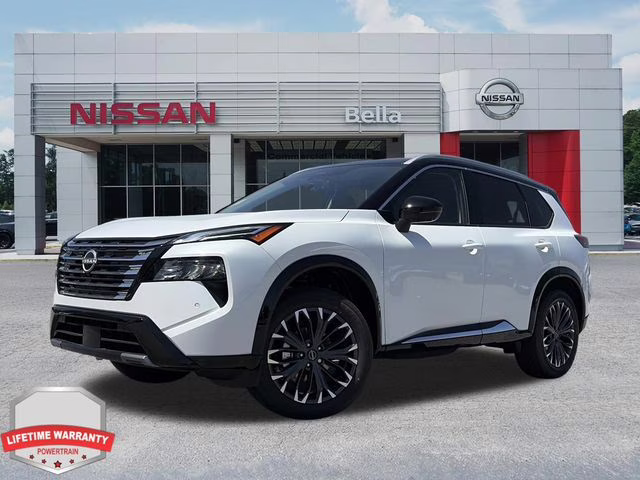 2026 Everest White Pearl/Super Black Nissan Rogue Platinum AWD SUV