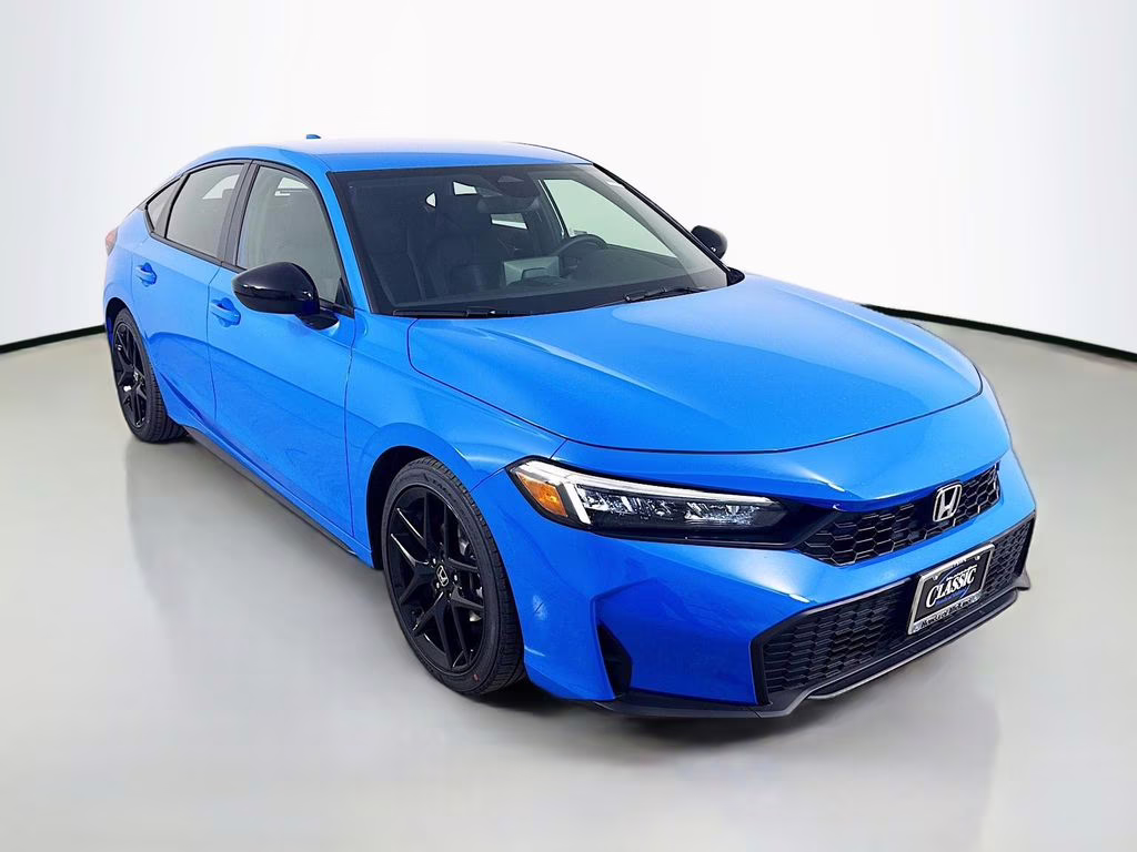 2026 Boost Blue Pearl Honda Civic Sport FWD Hatchback