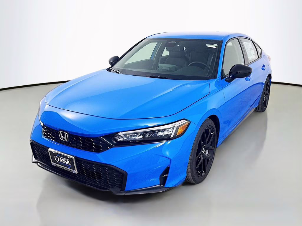 2026 Boost Blue Pearl Honda Civic Sport FWD Hatchback