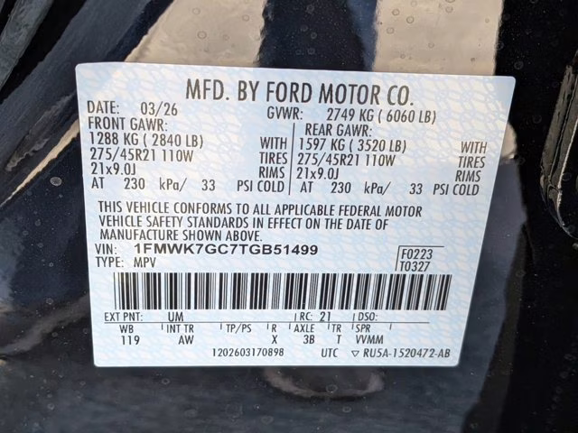 2026 Black Ford Explorer ST RWD SUV