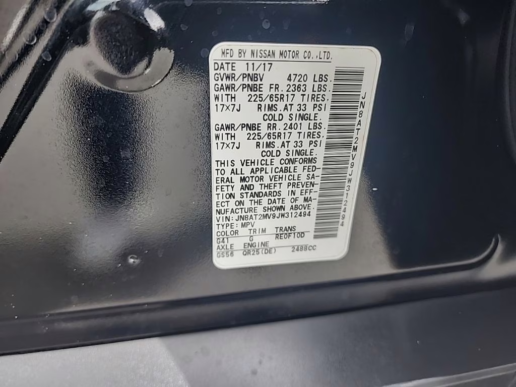 2018 Magnetic Black Nissan Rogue SV AWD SUV