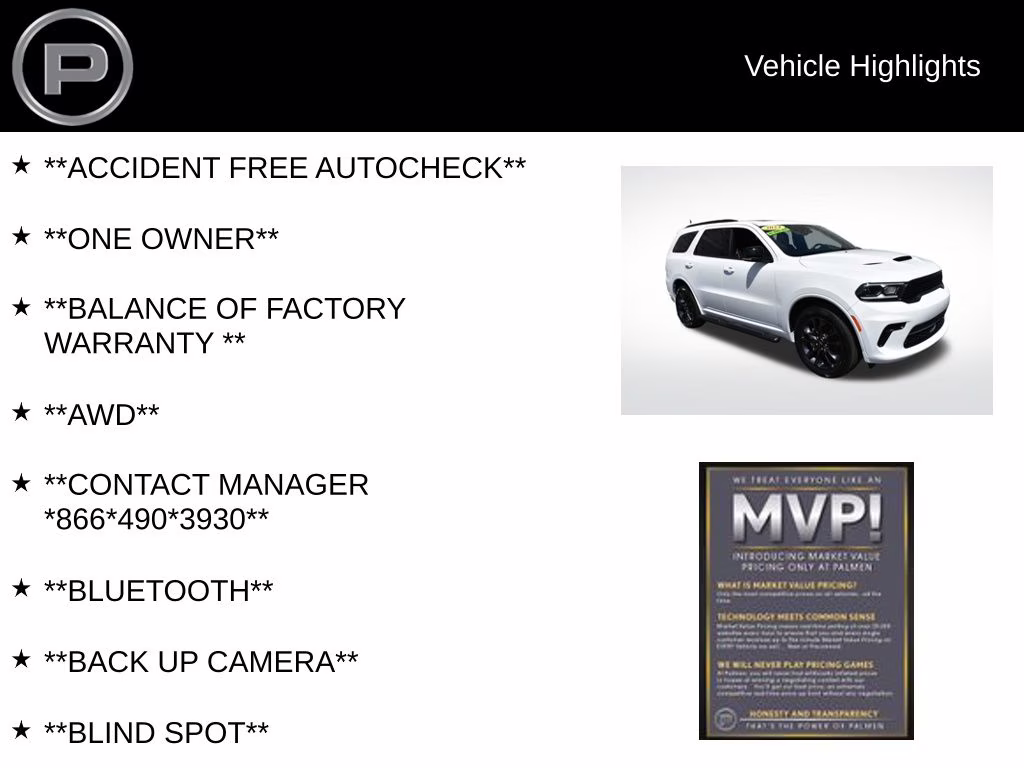 2024 White Knuckle Clearcoat Dodge Durango GT Plus AWD SUV