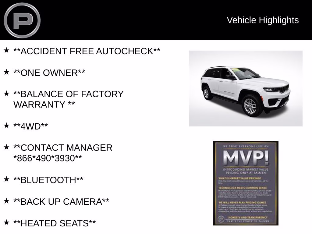 2024 Bright White Clearcoat Jeep Grand Cherokee Laredo X 4X4 SUV