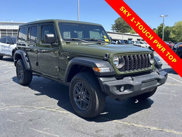 2024 Sarge Green Clearcoat Jeep Wrangler Sport S 4X4 Convertible