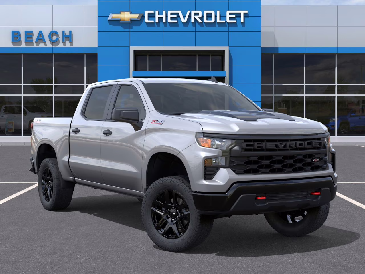 2026 Sterling Gray Metallic Chevrolet Silverado 1500 Custom Trail Boss 4X4 Truck