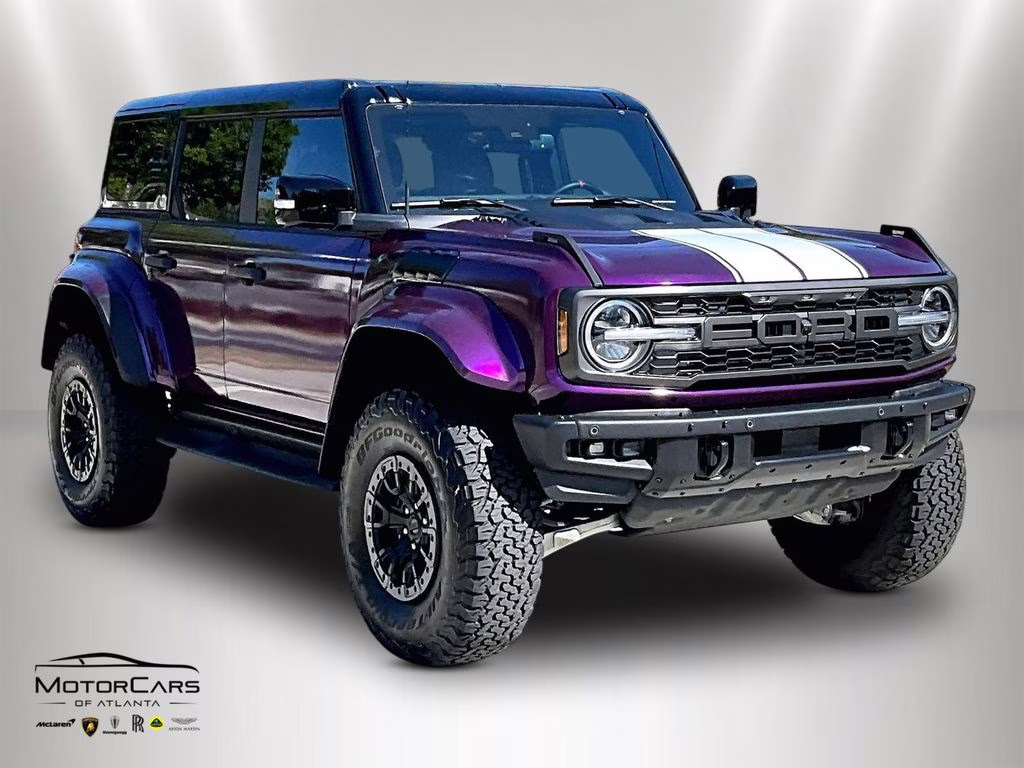 2025 Shadow Black Ford Bronco Raptor w/ Purple Wrap 4X4 SUV
