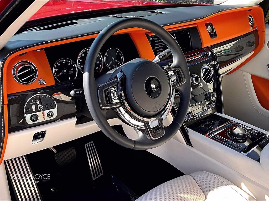 2022 Crystal over Orange Metallic Rolls-Royce Cullinan Black Badge AWD SUV