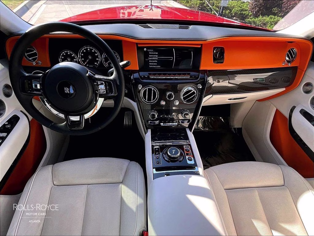 2022 Crystal over Orange Metallic Rolls-Royce Cullinan Black Badge AWD SUV