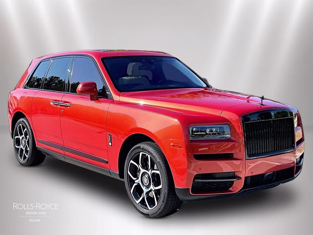 2022 Crystal over Orange Metallic Rolls-Royce Cullinan Black Badge AWD SUV
