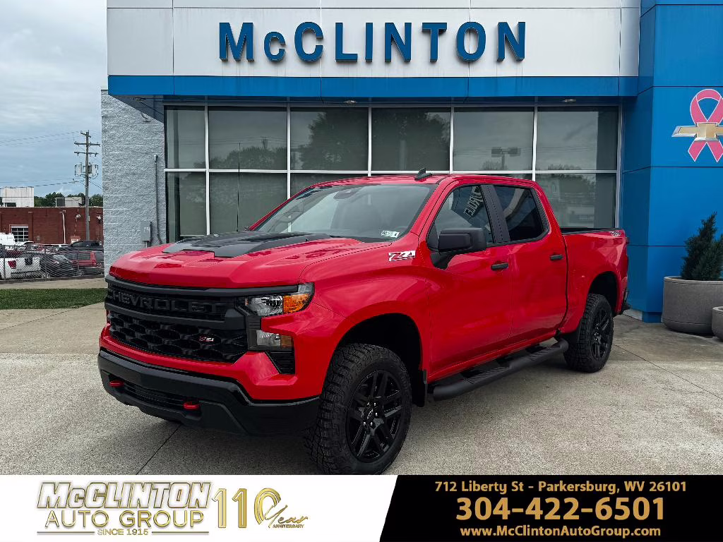 2026 Red Hot Chevrolet Silverado Custom Trail Boss 4X4 Truck