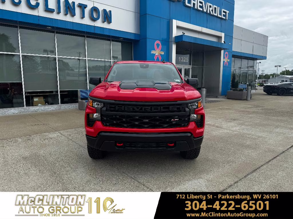 2026 Red Hot Chevrolet Silverado Custom Trail Boss 4X4 Truck