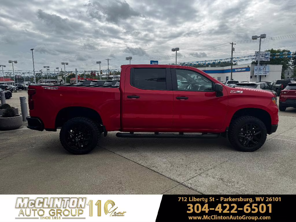 2026 Red Hot Chevrolet Silverado Custom Trail Boss 4X4 Truck