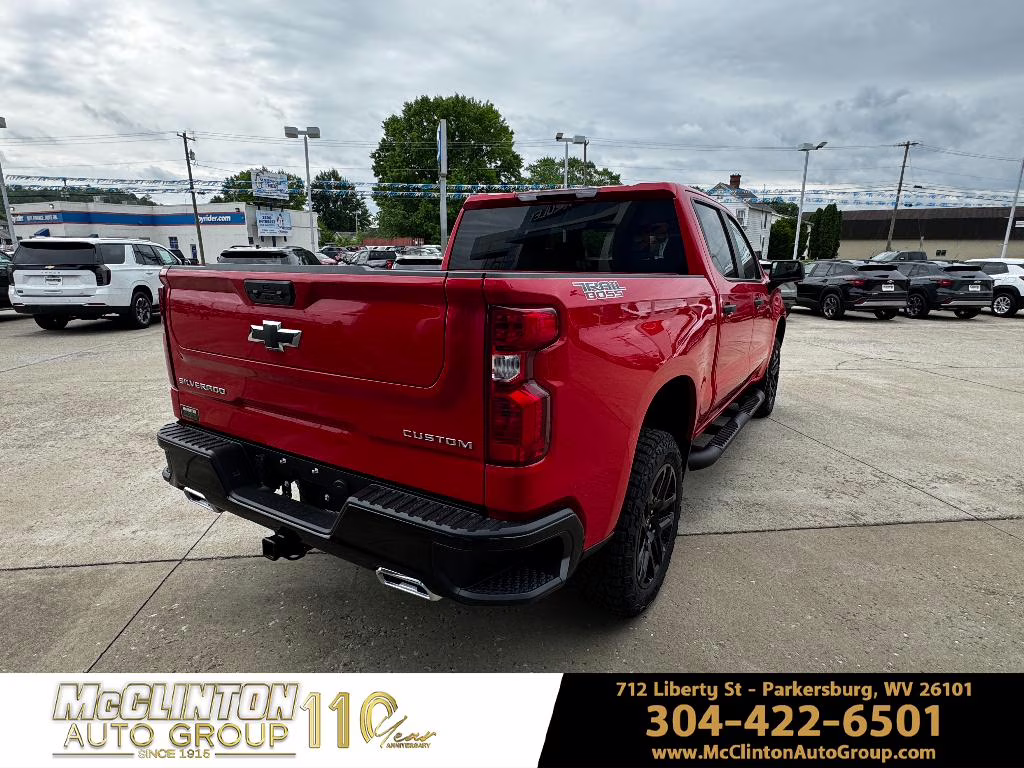 2026 Red Hot Chevrolet Silverado Custom Trail Boss 4X4 Truck