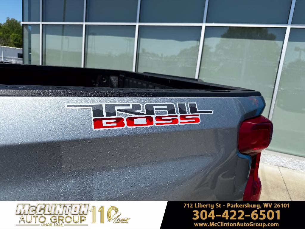 2026 Sterling Gray Metallic Chevrolet Silverado Custom Trail Boss 4X4 Truck
