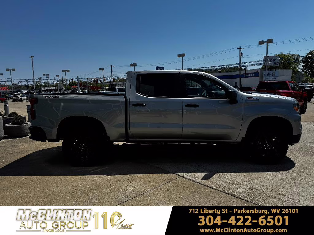 2026 Sterling Gray Metallic Chevrolet Silverado Custom Trail Boss 4X4 Truck