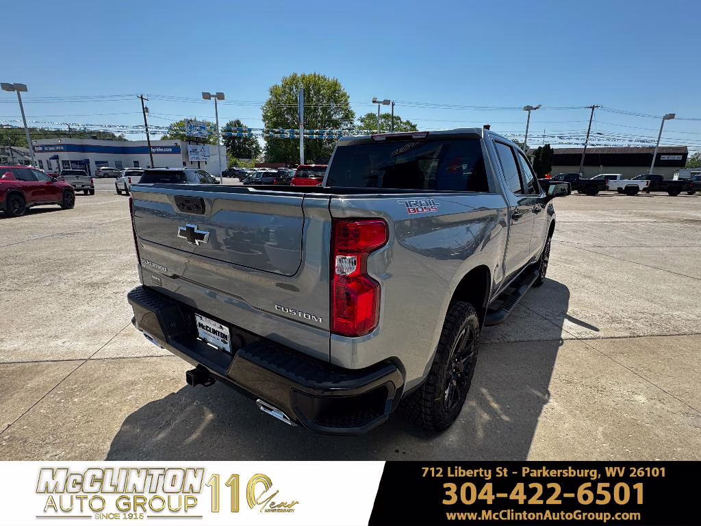 2026 Sterling Gray Metallic Chevrolet Silverado Custom Trail Boss 4X4 Truck