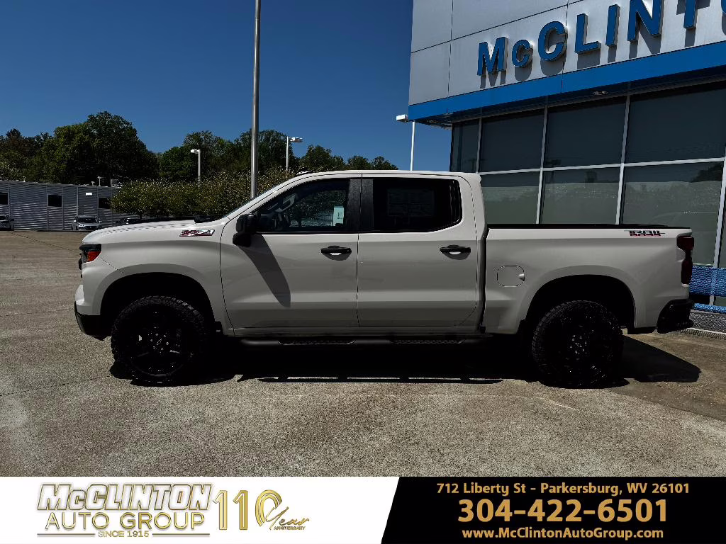 2026 White Sands Chevrolet Silverado Custom Trail Boss 4X4 Truck
