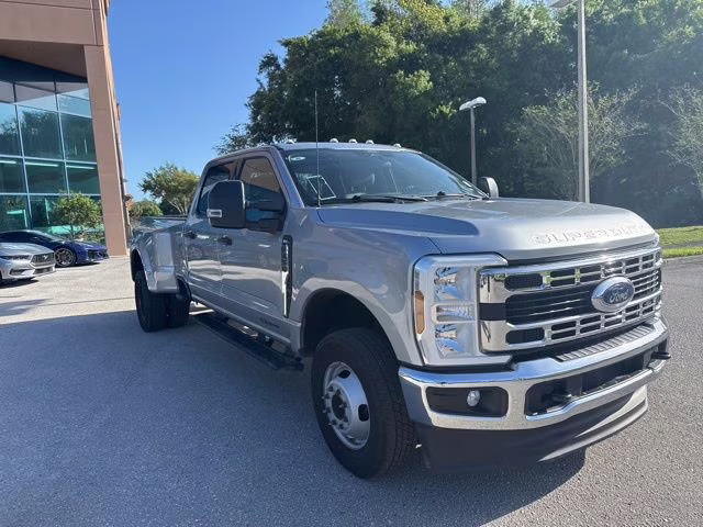 2024 Iconic Silver Metallic Ford Super Duty F-350 DRW XLT Crew Cab Pickup 4X4 Truck