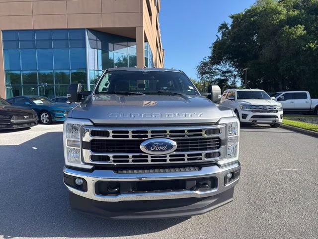 2024 Iconic Silver Metallic Ford Super Duty F-350 DRW XLT Crew Cab Pickup 4X4 Truck