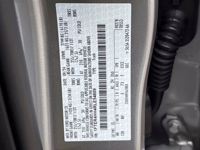 2024 Silver Metallic Ford Ranger XLT 4X4 Truck