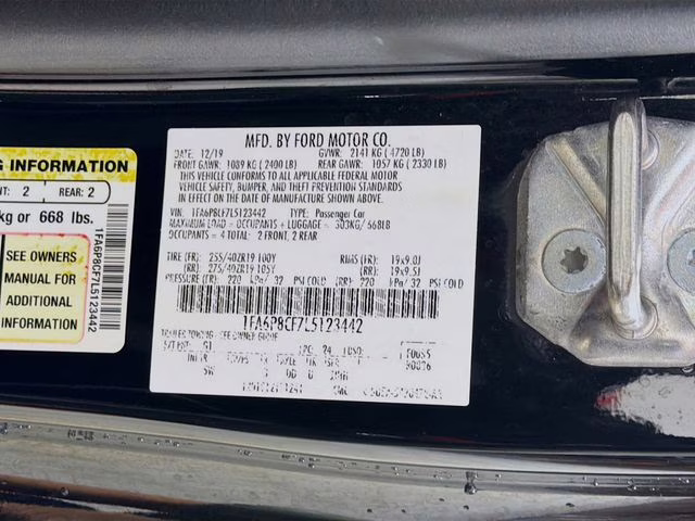 2020 Shadow Black Ford Mustang GT Premium RWD Coupe