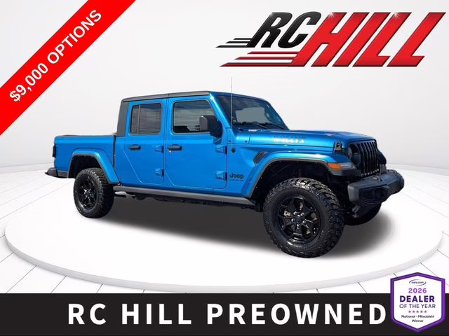 2022 Hydro Blue Pearlcoat Jeep Gladiator Willys 4X4 Truck