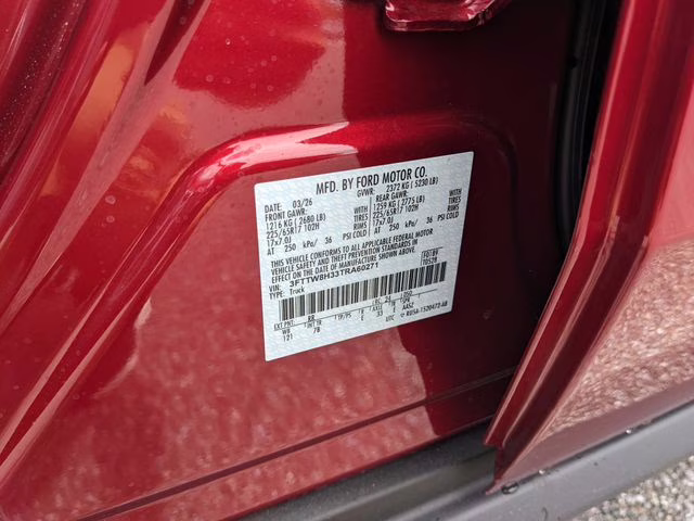 2026 Ruby Red Metallic Tinted Clearcoat Ford Maverick XLT FWD Truck